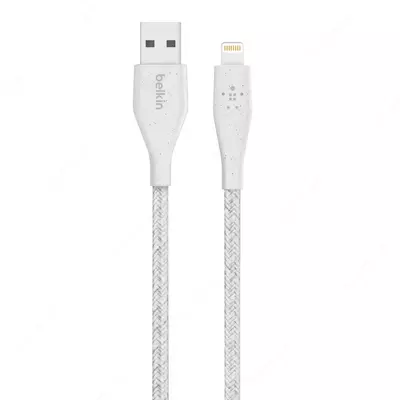 Кабель Belkin DuraTek Plus Lightning на USB-A, white, 1.2 м (F8J236bt04-WHT)