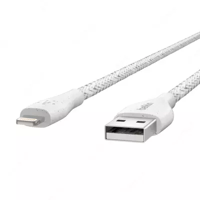 Кабель Belkin DuraTek Plus Lightning на USB-A, white, 1.2 м (F8J236bt04-WHT)