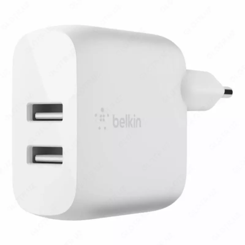 Сетевое зарядное устройство Belkin Home Charger (24W) DUAL USB 2.4 A, white (WCB002VFWH)