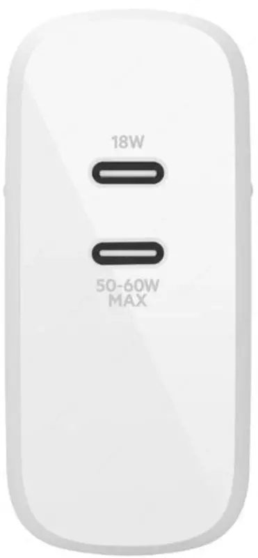 Сетевое зарядное устройство Belkin 68W USB-C CHARGER, GAN, 50C/18C, WHT (WCH003vfWH)