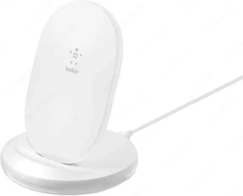 Беспроводное зарядное устройство BELKIN Stand Wireless Charging Qi, 15W, white (WIB002VFWH)