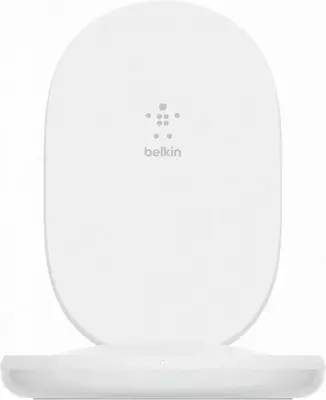 Беспроводное зарядное устройство BELKIN Stand Wireless Charging Qi, 15W, white (WIB002VFWH)