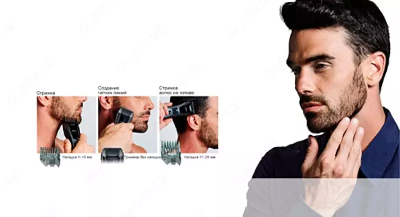 Триммер для стрижки бороды и усов Panasonic ER-GB60-K520, черный