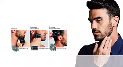 Триммер для стрижки бороды и усов Panasonic ER-GB60-K520, черный