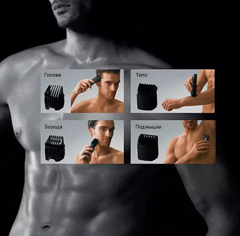 Триммер для стрижки бороды и волос на теле Panasonic ER-GY10CM520, черный