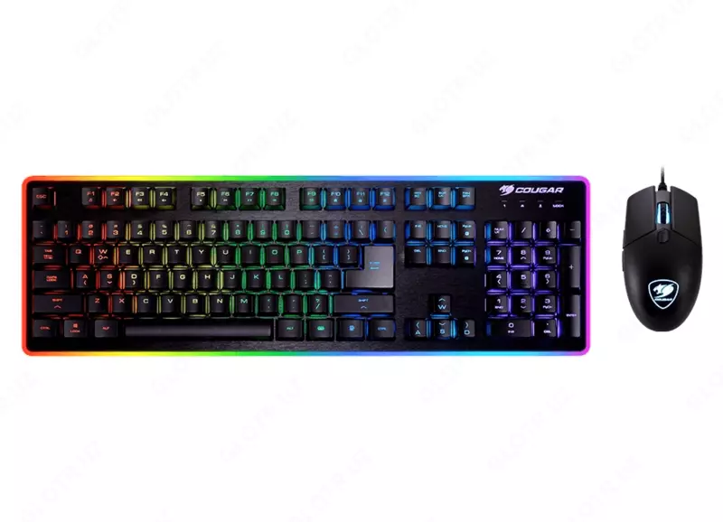 Комбо-набор игровой Cougar Deathfire EX 2000 DPI, проводной, 1.6 м