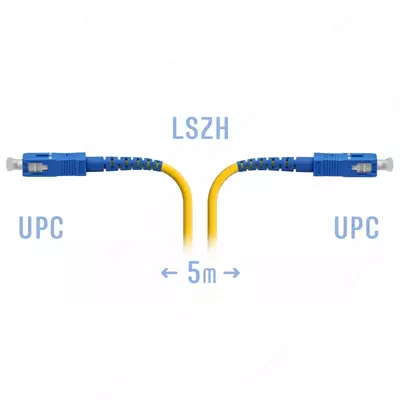 Оптический патчкорд "SNR" SC/UPC SM 5 метров (Арт. SNR-PC-SC/UPC-5m)