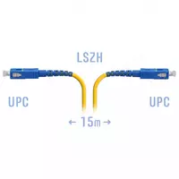 Оптический патчкорд "SNR" SC/UPC SM 15 метров (Арт. SNR-PC-SC/UPC-15m)