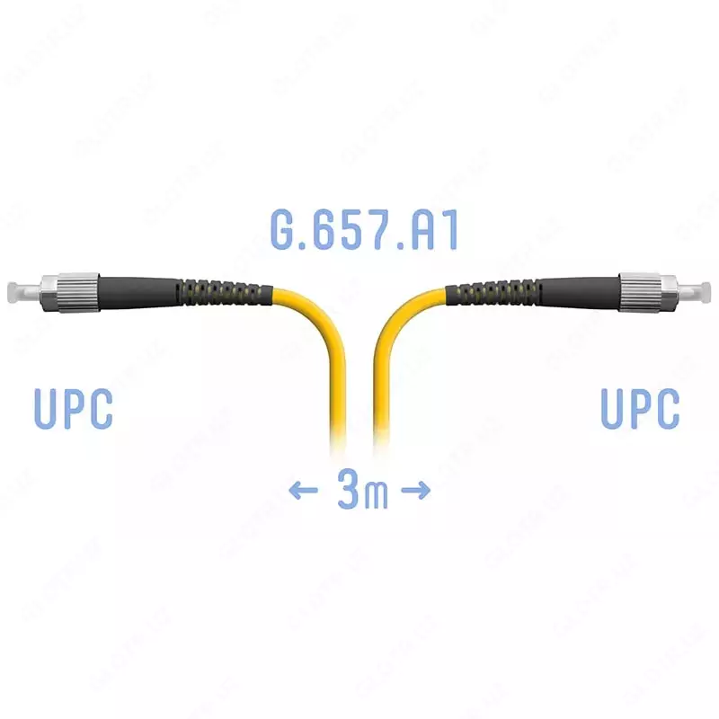 Оптический патчкорд "SNR" FC/UPC SM 3 метра (Арт. SNR-PC-FC/UPC-3m)