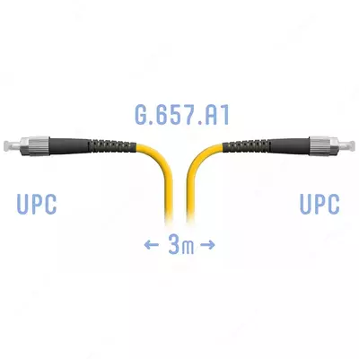 Оптический патчкорд "SNR" FC/UPC SM 3 метра (Арт. SNR-PC-FC/UPC-3m)