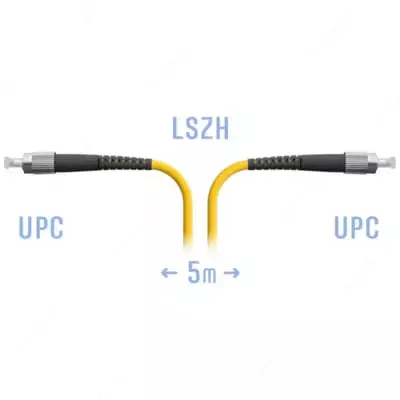 Оптический патчкорд "SNR" FC/UPC SM 5 метров (Арт. SNR-PC-FC/UPC-5m)