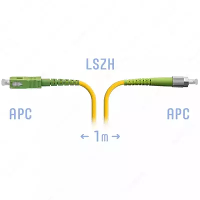 Оптический патчкорд "SNR" FC/APC-SC/APC 1 метр (Арт. SNR-PC-FC/APC-SC/APC-1m)