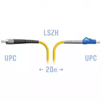 Оптический патчкорд "SNR" LC/UPC-FC/UPC-SM 20 метров (Арт. SNR-PC-LC/UPC-FC/UPC-20m)