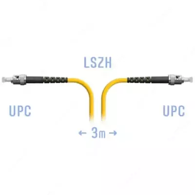 Оптический патчкорд "SNR" ST/UPC, 3 метра (Арт. SNR-PC-ST/UPC-3m)