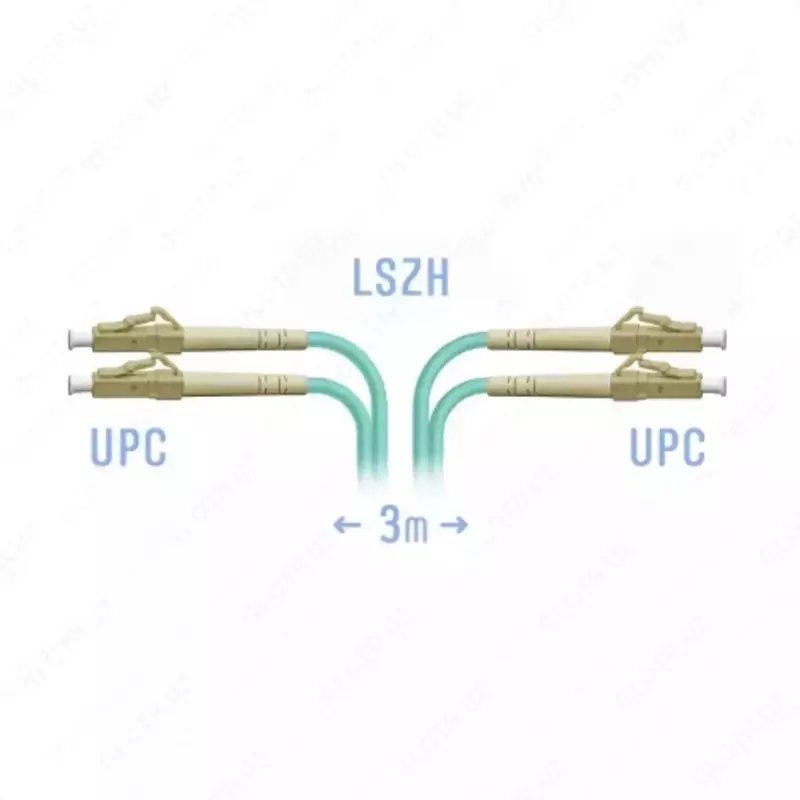 Оптический патчкорд "SNR" LC/UPC Duplex, 3 метра (Арт. SNR-PC-LC/UPC-MM-DPX-3m)