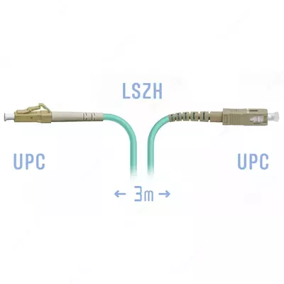 Оптический патчкорд "SNR" LC/UPC-SC/UPC, 3 метра (Арт. SNR-PC-LC/UPC-SC/UPC-ММ-3m)