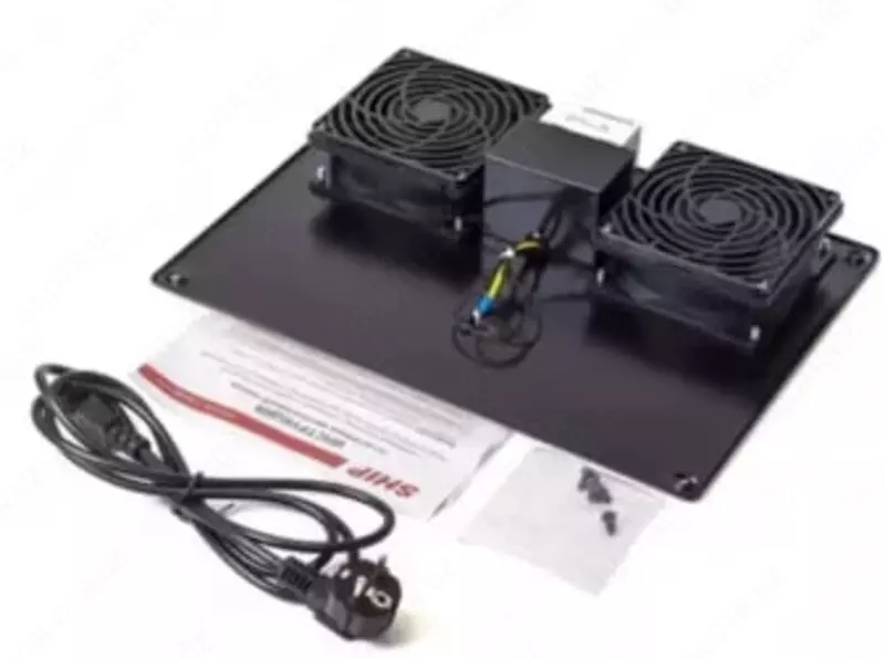 Вентиляторная панель с термостатом "Pixietech", 2 x 12 см, Питание 220V (Арт.PXT-20-SHELF-2FAN)