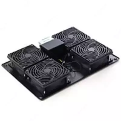 Вентиляторная панель с термостатом "Pixietech", 4 x 12 см, Питание 220V (Арт.PXT-20-SHELF-4FAN)