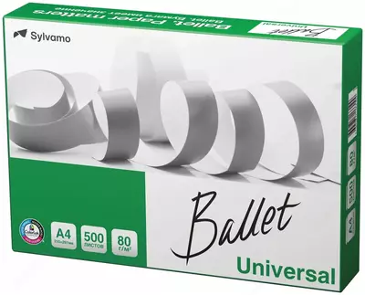 Бумага ксероксная  Бумага ксероксная "Ballet Universal", A4, 80г/м2 (Арт.-BalletUniA4) 500 листов