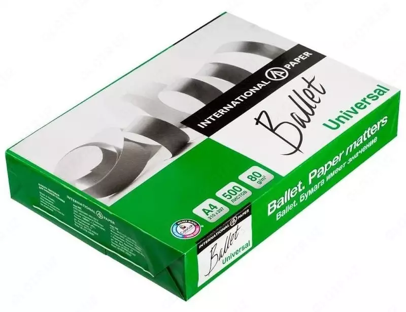 Xerox qog'ozi "Ballet Universal", A4, 80 g/m2 (500 varaq)