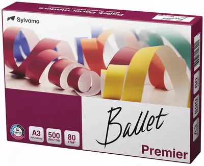 Бумага ксероксная  Бумага ксероксная "Ballet Premier", A3, 80г/м2 (Арт. - BalletPremA3) 500 листов
