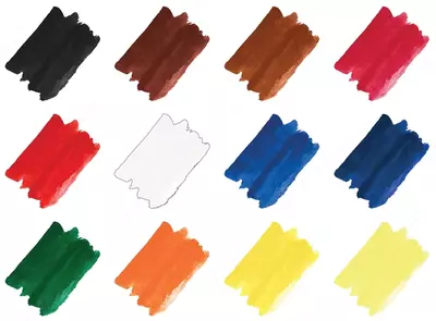 Akvarel "Gamma Classic" asal, cho'tka bilan (12 rang) Art. - 1009201