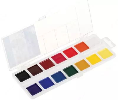 Акварель "Гамма Классическая" медовая, без кисточки (14 цветов) Арт. - 1009195