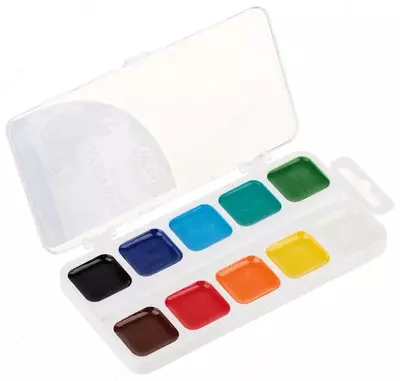 Акварель "Гамма Классическая" медовая, без кисточки (10 цветов) Арт. - 216018