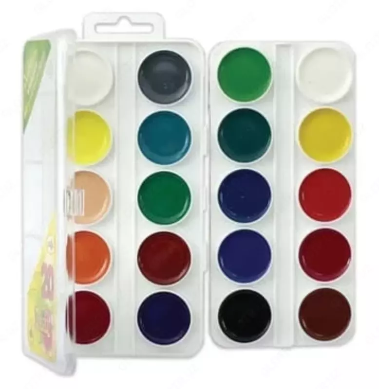 Акварель "Гамма Пчелка NEW" медовая, без кисточки (20 цветов) Арт. - 212033