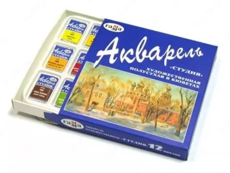 Акварель "Гамма Студия", художественная (12 цветов) Арт. - 215002