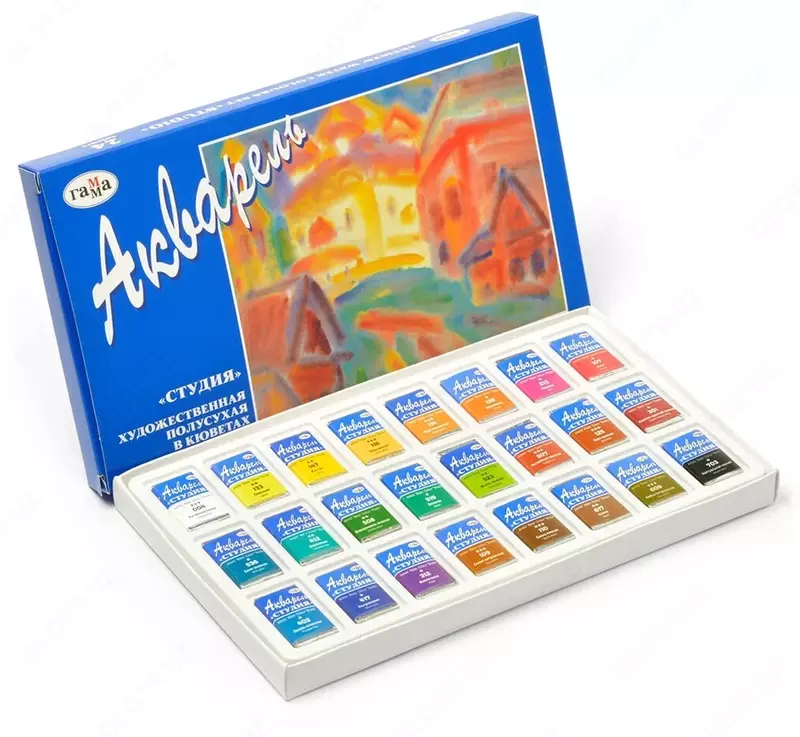 Акварель "Гамма Студия", художественная (24 цвета) Арт. - 215001
