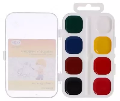 Акварель "Гамма Юный художник", медовая, без кисточки (8 цветов) Арт. - 212069