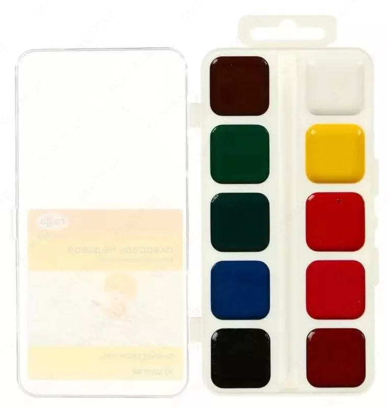 Акварель "Гамма Юный художник", медовая, без кисточки (10 цветов) Арт. - 212072