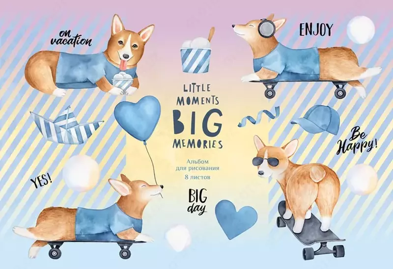 Альбом для рисования"BG Mix Девочки" (8 листов) А-4 Арт. - АР4ск8_8735