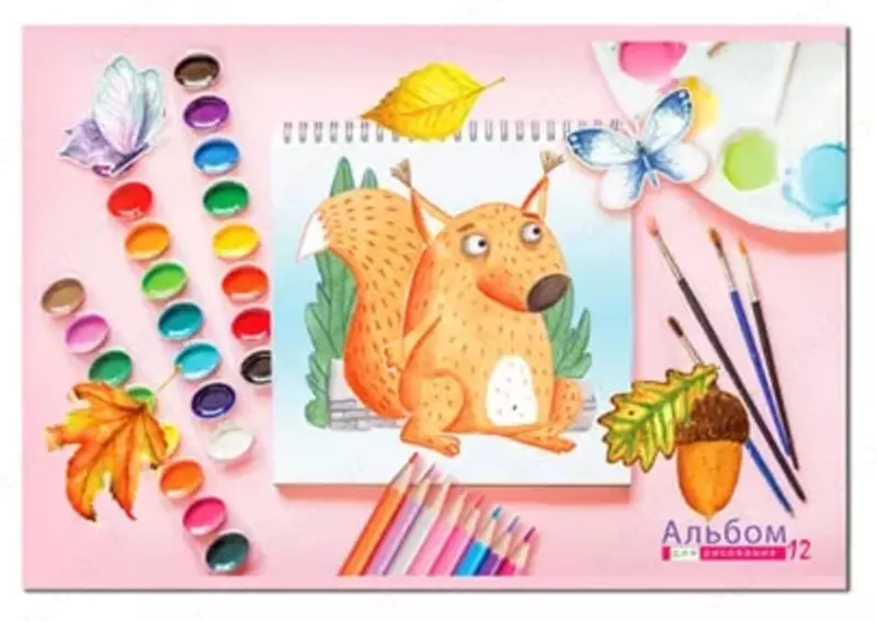 "BG Funny hayvonlar" iqtisodini chizish uchun albom (12 varaq) A-4 Art. - AR4sk12_9902