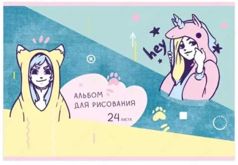 "BG Hi-Hello" chizish uchun albom (24 varaq) A-4 Art. - AR4sk24_10912