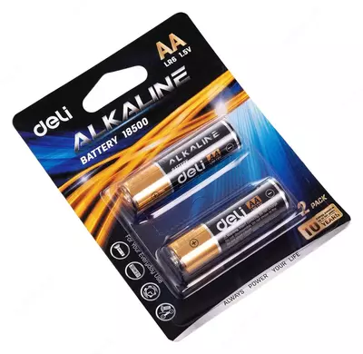 Пальчиковая батарейка "Deli" AА LR6 1.5V (Арт. - 18500) 2 шт.
