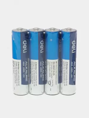 Пальчиковая батарейка "Deli" AАА LR03 1.5V (Арт. - 18507) 4 шт.