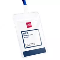 4 000 сум Бейджик вертикальный "Deli" с лентой 72 х 102 мм (Арт. - 64814)