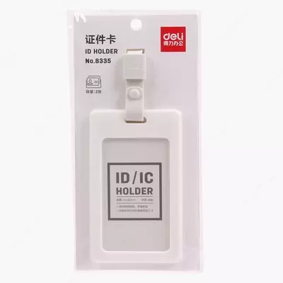 Бейджик вертикальный "Deli" без ленты 89 х 54 мм (Арт. - 8317wt)