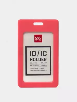 Бейджик вертикальный "Deli" без ленты 89 х 54 мм (Арт. - 8317rd)