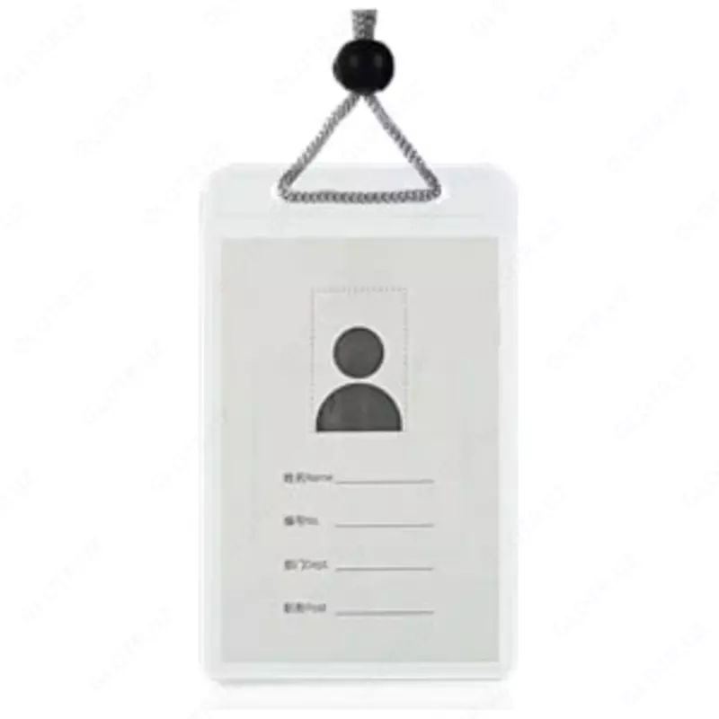 Бейджик вертикальный "Deli" на шнурке 70 х 105 мм (Арт. - 5755)