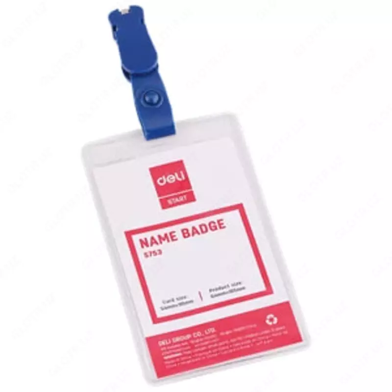 54 x 90 mm o'lchamdagi kiyim tikgichli vertikal "Deli" nishoni (5753-modda)