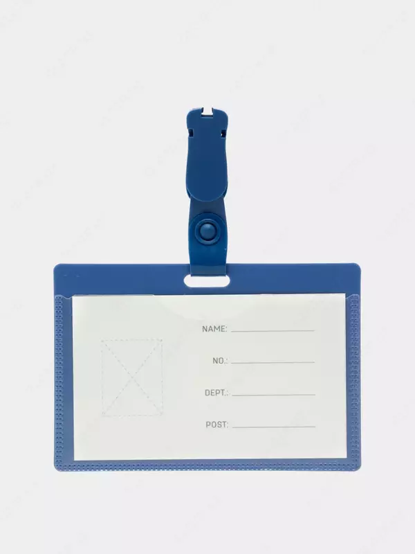 Бейджик горизонтальный "Deli" с прищепкой 90 х 54 мм (Арт. - 5742)