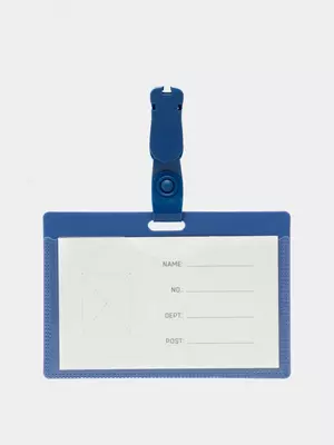 Бейджик горизонтальный "Deli" с прищепкой 90 х 54 мм (Арт. - 5742)