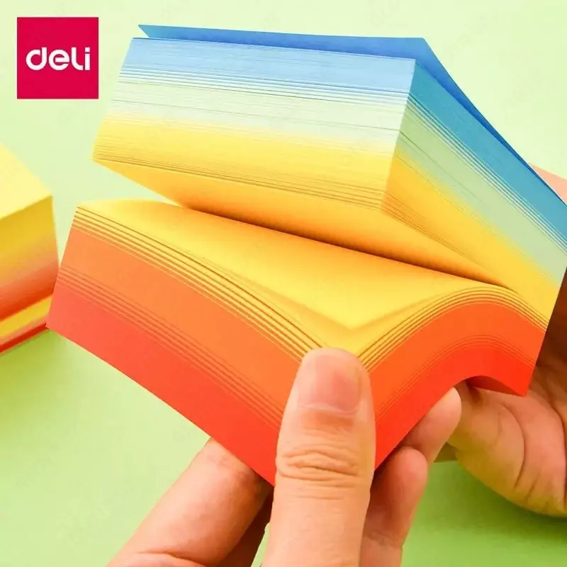 Блок для записей бумажный "Deli" цветной, 76 x 76 мм (Арт. - 21714) 400 листов