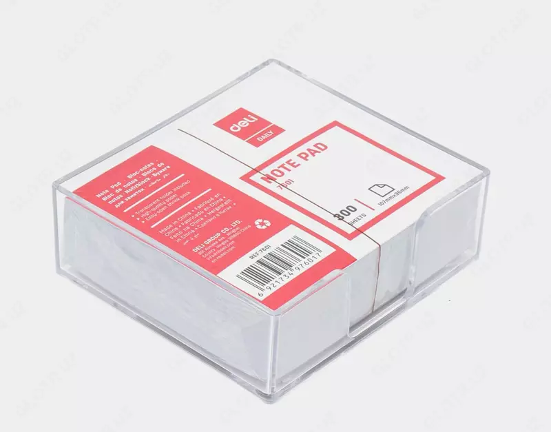 Блок для записей с подставкой "Deli", 107 х 96 мм (Арт. - 7601-1) 300 листов