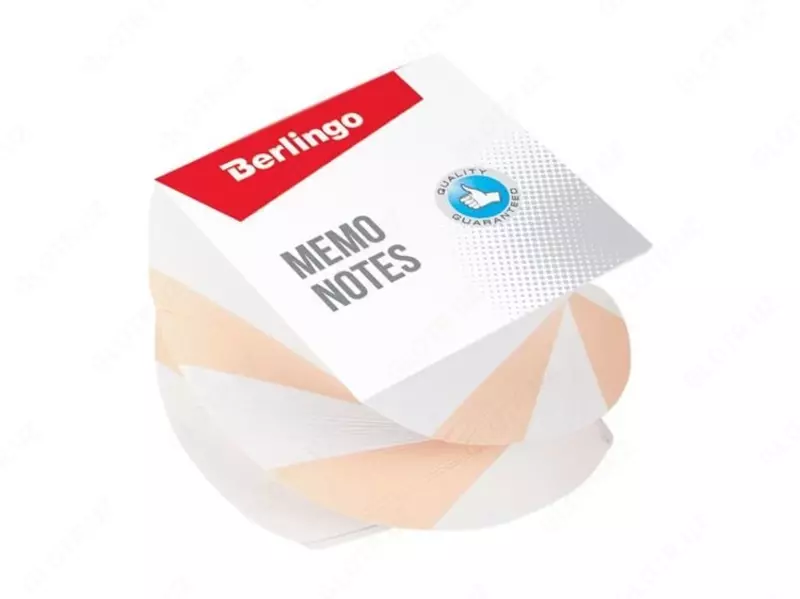 Витой Блок для записей бумажный "Berlingo Classic" цветной, 8 x 8 x 5 см (Арт. - ZP7605) 500 листов