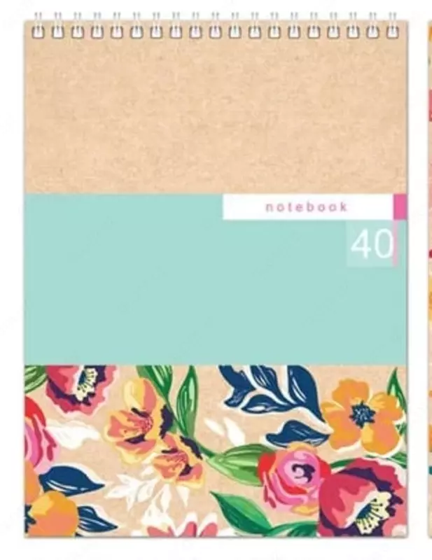 Блокнот BG "Крафт с цветами", со спиралью, A5, 40 стр. (Арт. - Б5гр40_8870)