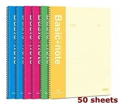 Блокнот "Deli", линейка, спираль, А5, 50 стр. (Арт. - 7682)